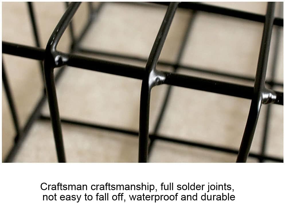 Mail Organizer Wire Basket Wall Mounted File Holder Hanging Document Foyer Storage Shelf Mail Organizer Wire Basket, Black