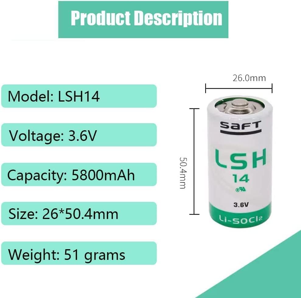 Miniatura 2 de XIAOXX (1 cuenta) LSH14 3.6V 5800mAh batería de litio Formato C PLC para SAFT LSH14 batería