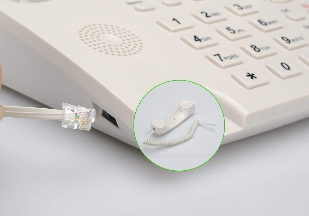 Telefono da ufficio senza fili GSM a quad-banda con funzione SMS + chiamate vivavoce in modalità bianco
