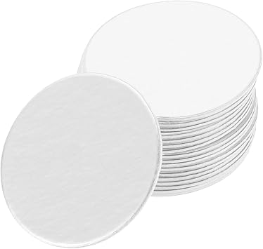 YOKIVE 100 Pcs Bottle Seal Aluminum Foil Cap Liner, Induction Heat Sealer | Sealing Supplies, Great for PE/HDPE Bottle Jar Cans White, 0.78-Inch