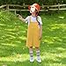 Toddler Overalls Shorts Boy Girl Solid Color Sleeveless Suspender Romper Kids Cute Short Bib (Yellow, 11-12 Years)