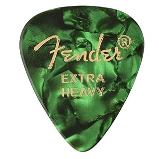 Fender® »351 SHAPE CLASSIC PICKS« Médiators en Celluloïd – Forme: 351 – Pack de 12 – Épaisseur: X-Heavy – Couleur: Green… - Les Beatles, Paul McCartney, John Lennon, RIngo Starr, George Harrison