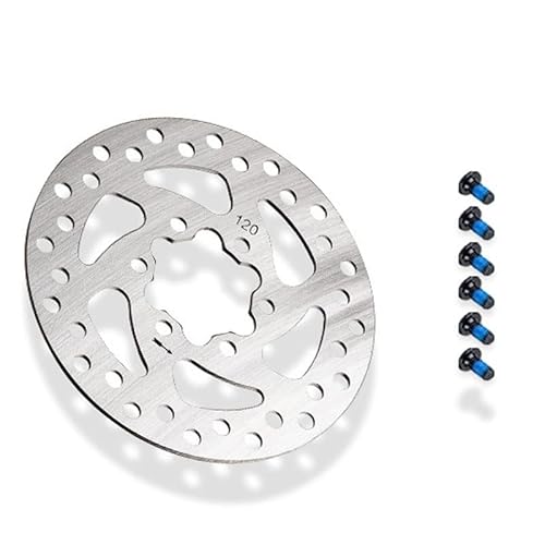 VOLOHAS Bremsscheibe aus Edelstahl mit 6 Löchern Scheibenbremse Stück Rotor 120 mm für Kukirin G2 Pro/NIU KQi3/KQi3 MAX/KQi3 PRO/Segway Ninebot F3/G3/ZT3/ZT3 Pro Elektroroller Bremsbeläge/Bremszubehör