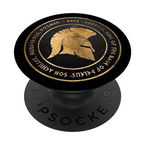 Ancient Greek History Homer the Iliad Rage of Achilles PopSockets Swappable PopGrip, Black