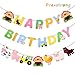 Faisichocalato Farm Animals Happy Birthday Banner, Party Decorations Set for Barnyard Farm Themed Birthday Baby Shower Party Supplies, Set of 3