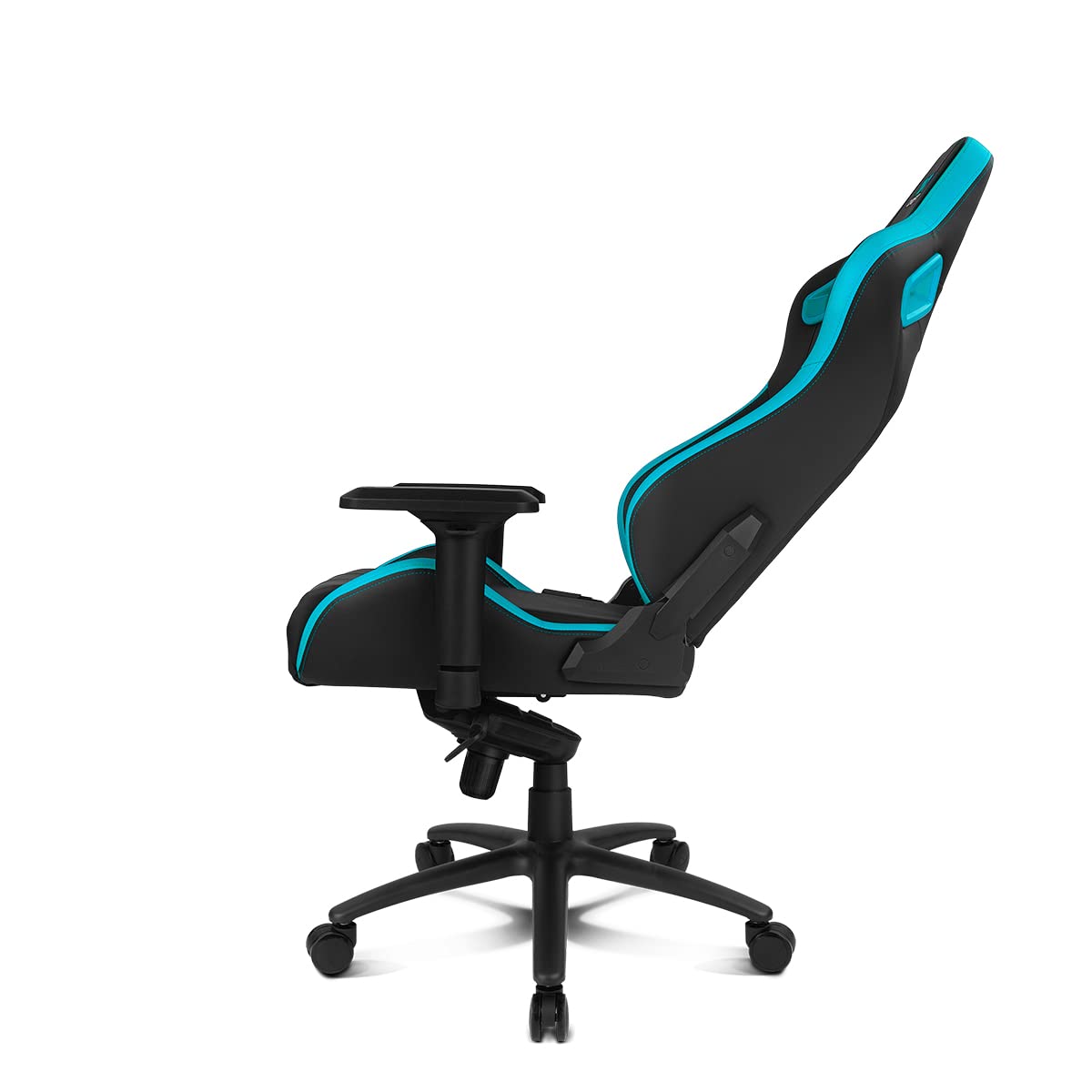 DRIFT GAMING DR600 - Silla Gaming Profesional, Polipiel, reposabrazos 4D, pistón Clase 4, Mecanismo Frog, inclinación, Giro, Bloqueo, cojín Lumbar y Cervical, Color Negro/Azul