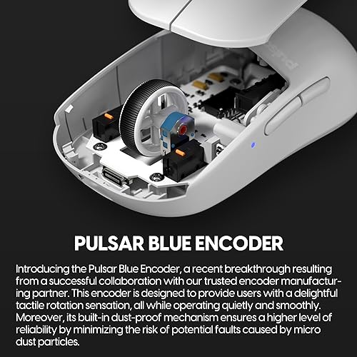 Image of Pulsar Gaming Gears X2 v2 Wireless Gaming Mouse, Ultra Lightweight 1.87 oz (53 g), Symmetrical, Optical Switch, 2.4 Ghz 1 ms, 26000 DPI, PAW3395 Sensor (Medium, Wireless, White)