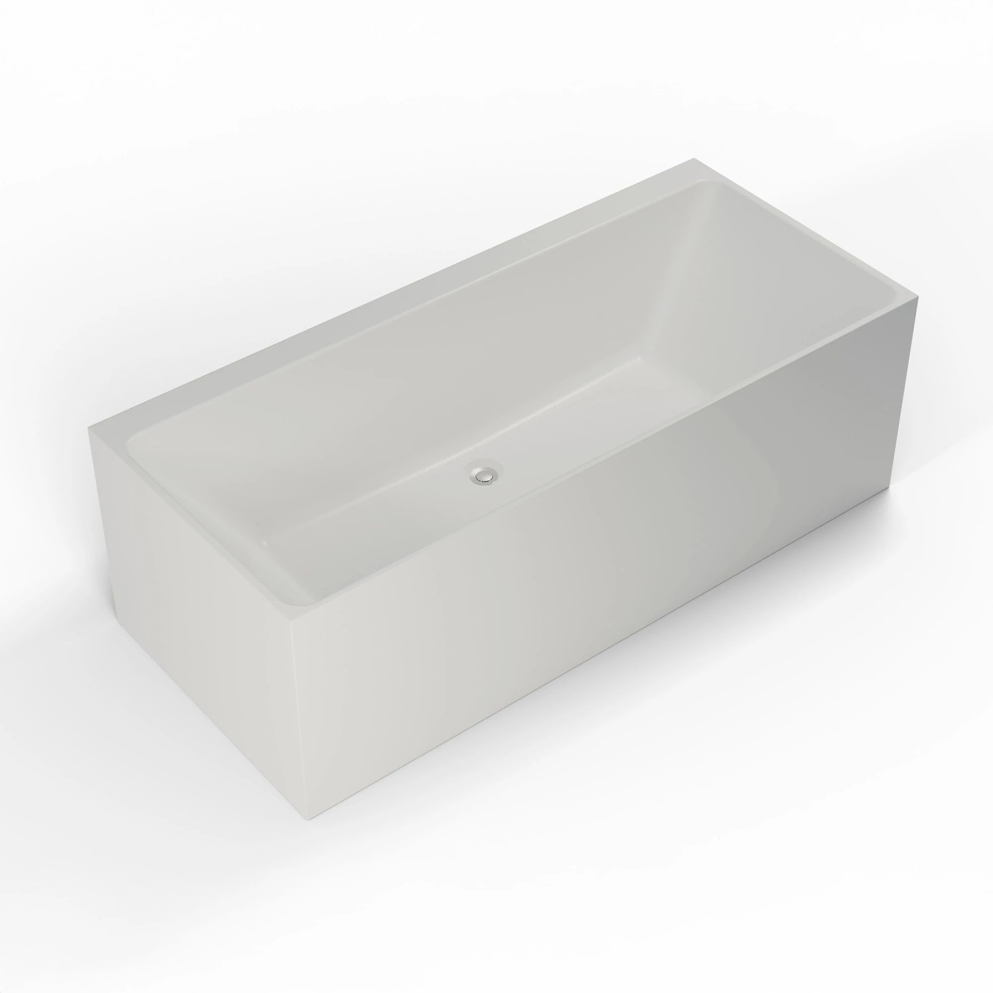 SPALINA Cobalt - Bañera Semi-exenta Mural L. 170 x l. 75 cm