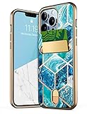 i-Blason Cosmo Wallet Case for iPhone 13 Pro 6.1 inch (2021 Release), Slim Designer Wallet Protective Case with Card Holder (Ocean)