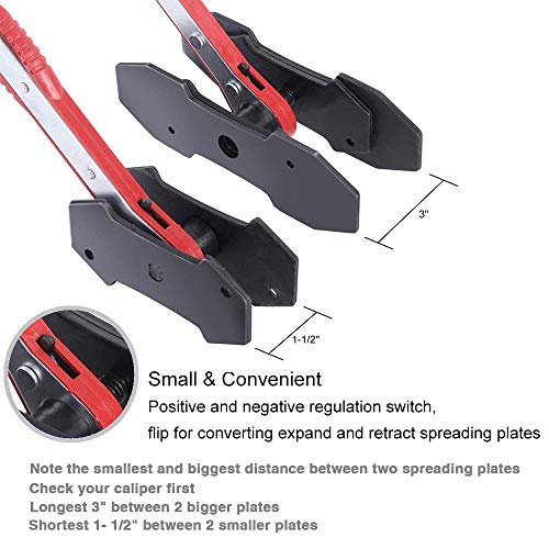 HARDK Brake Caliper Press and Telescoping Magnetic Pick Up Tool 20 lb Set, Car Brake Caliper Ratcheting Piston Spreader Press Tool, Wrench Spreader Tools, 360 Degree Ratchet Swing