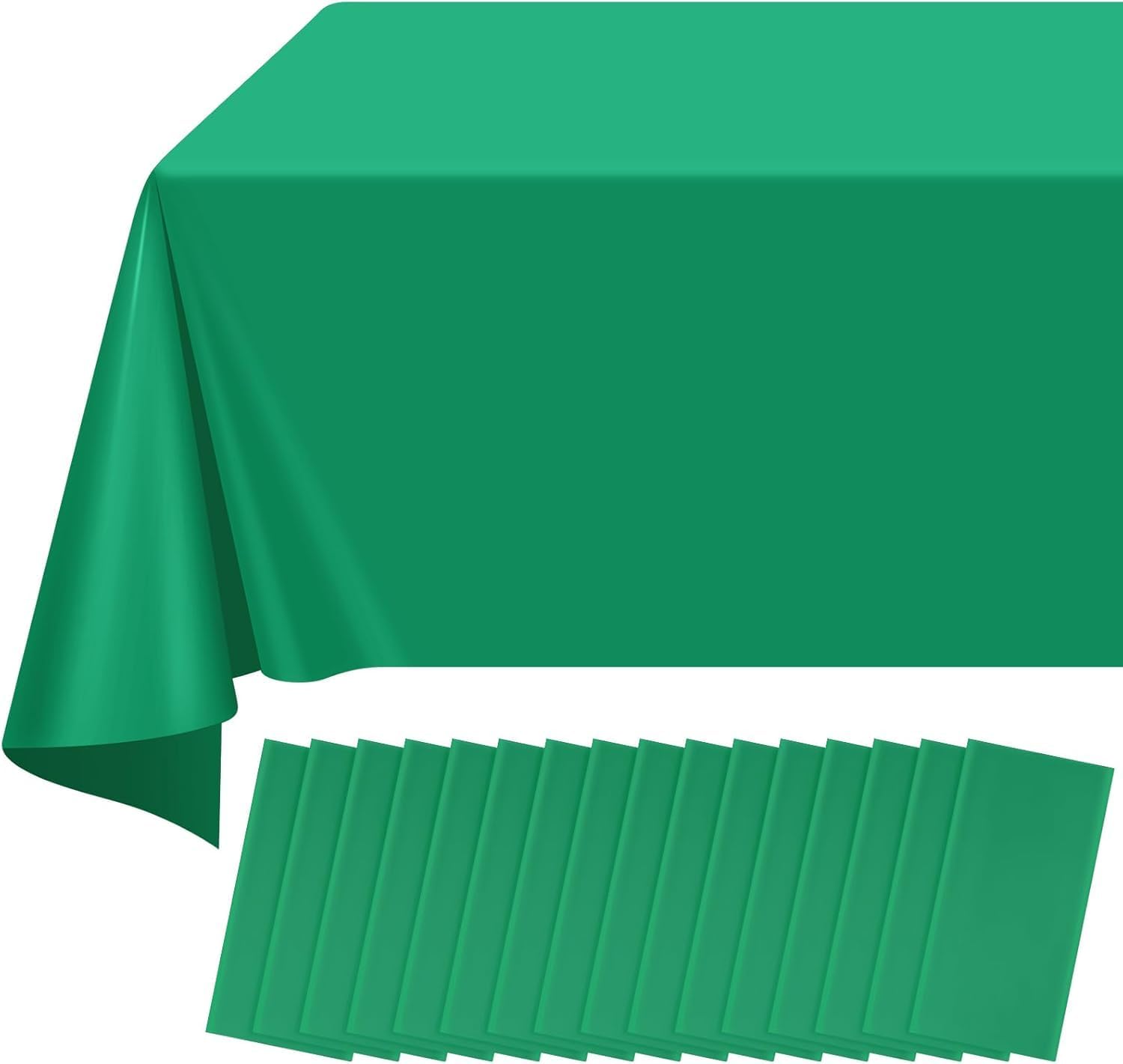 16 Pack Green Plastic Tablecloth & Graduation Party Decorations Class of 2025,Green