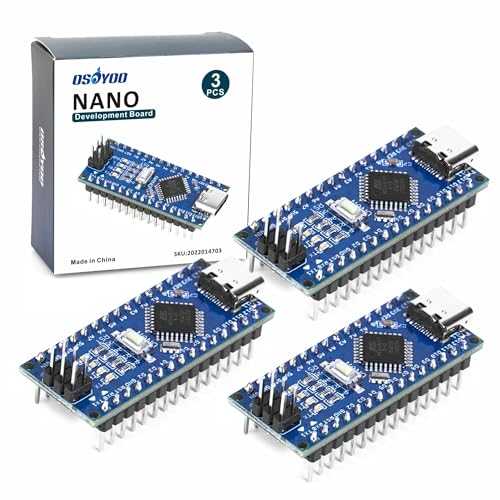 OSOYOO 3pcs LGT-Nano para Arduino Nano Compatible con ATmega328p Chip Nano Board con interfaz tipo C