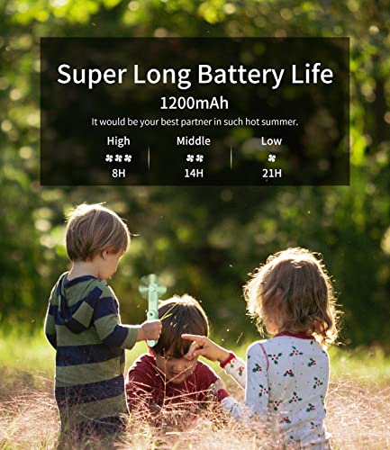 Joylifetech Personal Fan Handheld, Handheld Fan With 1200Mah, Lightweight Portable Fans Rechargeable That Can Rotate 360°, 3 Speeds Pocket Fan For Travel Commute Work Outdoor #TOP1