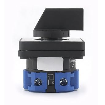 TOP-VIGOR Changeover Selector Switch LW26-20 C02/1 220V 20A 2 Position 4 Terminals Universal Rotary Cam Selector