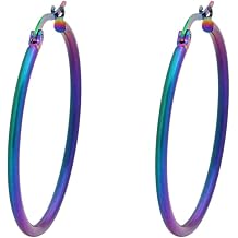 Rounded Hoops Earrings 20mm-60mm Diameter