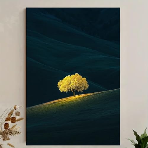 JKEVCBIAX Canvas Print Featuring Valley Scenery, Peaceful and Beautiful Natural Scenery,Minimalist Aesthetic Canvas Wall Art(70x90cm/No frame)