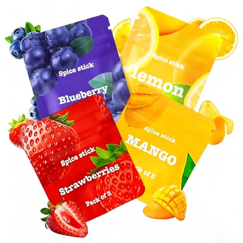 VYIBPDY 4 Pièces filtres cartouche de recharge aux saveurs Fraises, myrtilles, citrons et mangues
