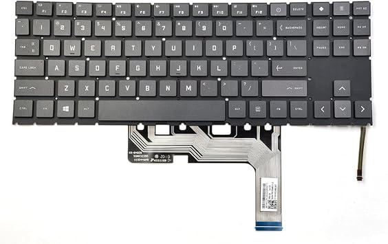 White Backlit Keyboard for HP Omen 15-EK 15-EK0020CA 15-EN Laptop