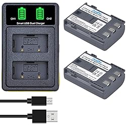 Bateria Canon 400D DuraPro 2 baterías NB-2L NB-2LH + Cargador Dual USB para cámaras Canon EOS 350D 400D MD265 MV960 PowerShot G7 G9 S70 S80 ZR950 ZR960 HG10 HV40