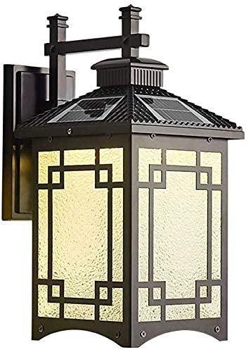 Applique murale extérieure contre l'obscurité avec lampe solaire WolFum