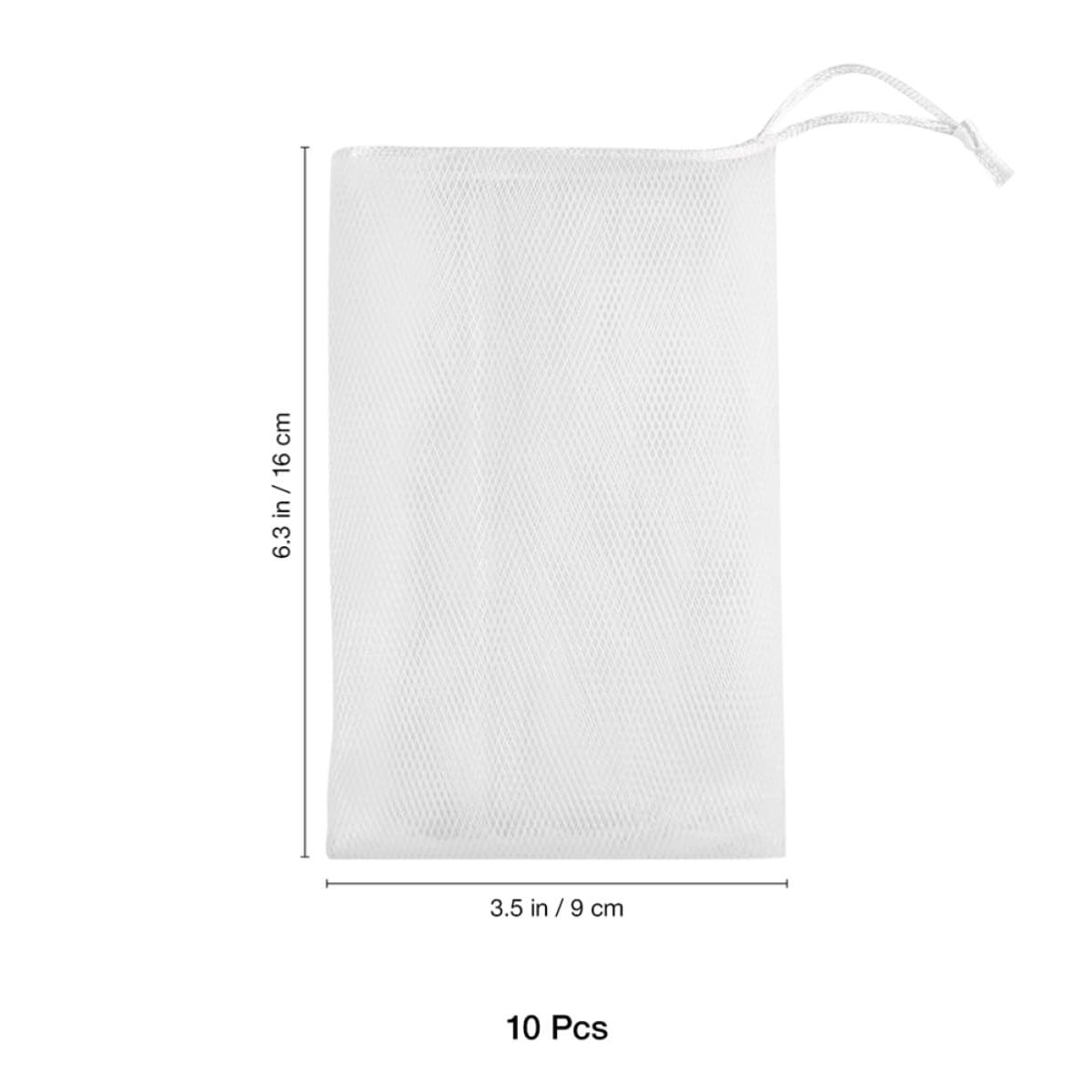 Drawstring Foaming Net Soap Pouch 20pcs for Facial and Body Cleansing