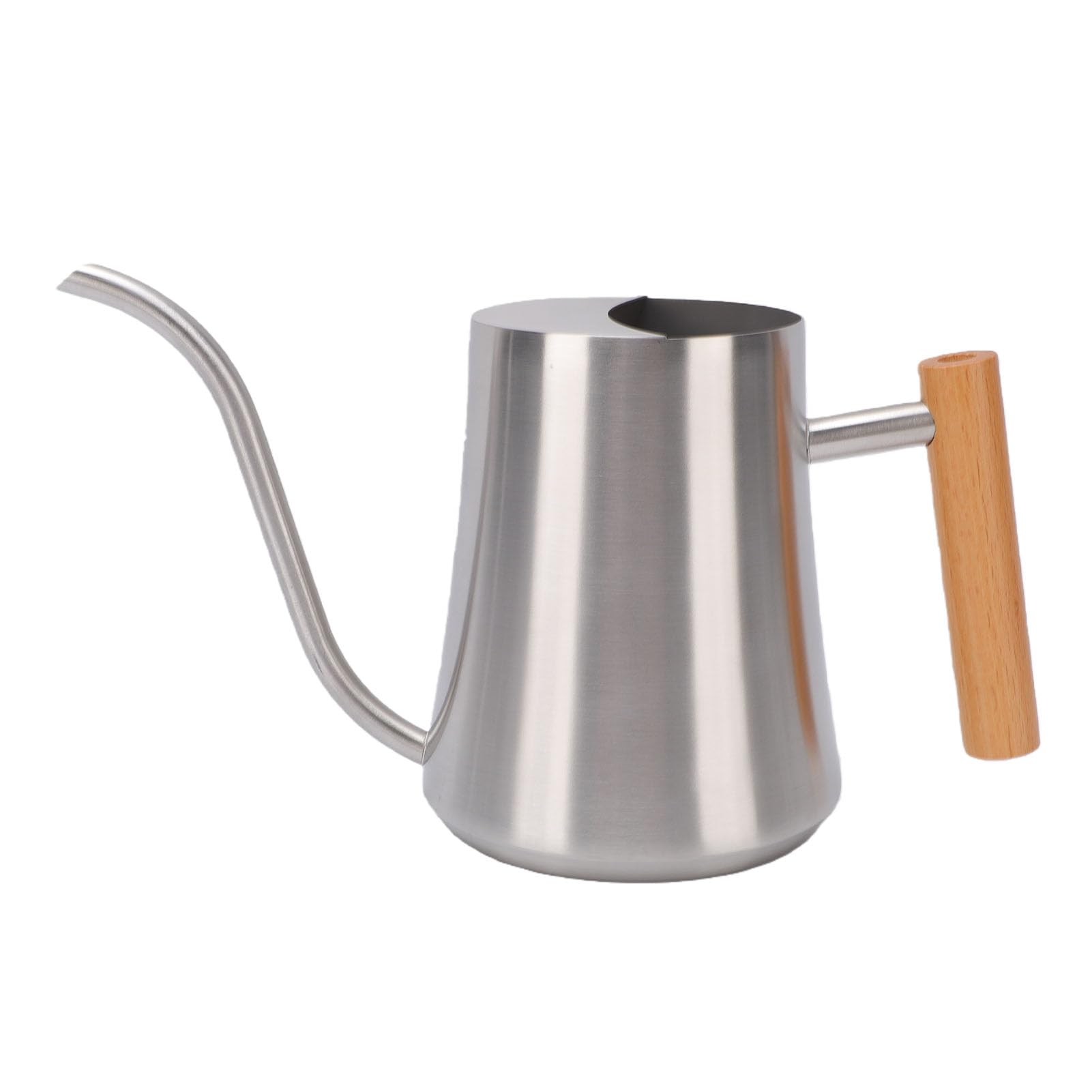 Regadera Interior de 1 Litro con Pico Largo | Caño Largo Sin Desbordamiento, Mango de Madera, Pequeña Lata de Agua de Metal para Casa, Bonsái, Plantas, Flores de Jardín