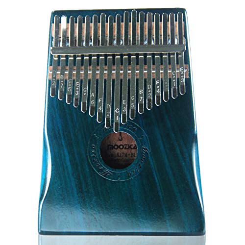 Moozica 17 Keys Kalimba Marimba, Solid Mahogany Wood Professional Thumb Piano Musical Instrument Gift (Mahogany-K17MB)