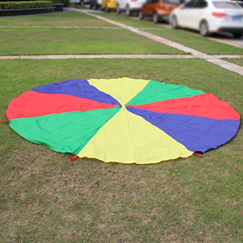 YIJU 9,8 Feet 8 Handles Children Kids Parachute Training Toy Set