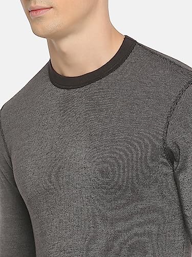 Image of Macroman M-Series Warmax Thermal Upper for Men with Full Sleeve Crew Neck in Double-Layered Viscose Cotton Poly Blend for Extreme Cold Weather