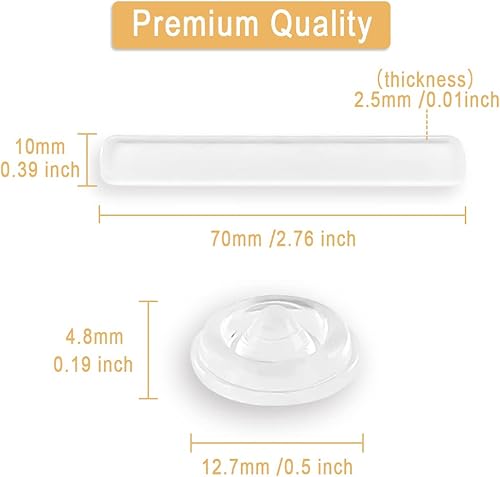Miniatura 2 de Protectores transparentes para puerta de gabinete, amortiguadores de sonido, almohadillas antideslizantes de vidrio para mesa, tira de goma