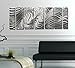 Statements2000 Abstract Modern Large Metal Wall Art Indoor/Outdoor 3D Painting Hanging Sculpture by Jon Allen, Silver, 68" x 24" - Hypnotic Sands 7 Piece