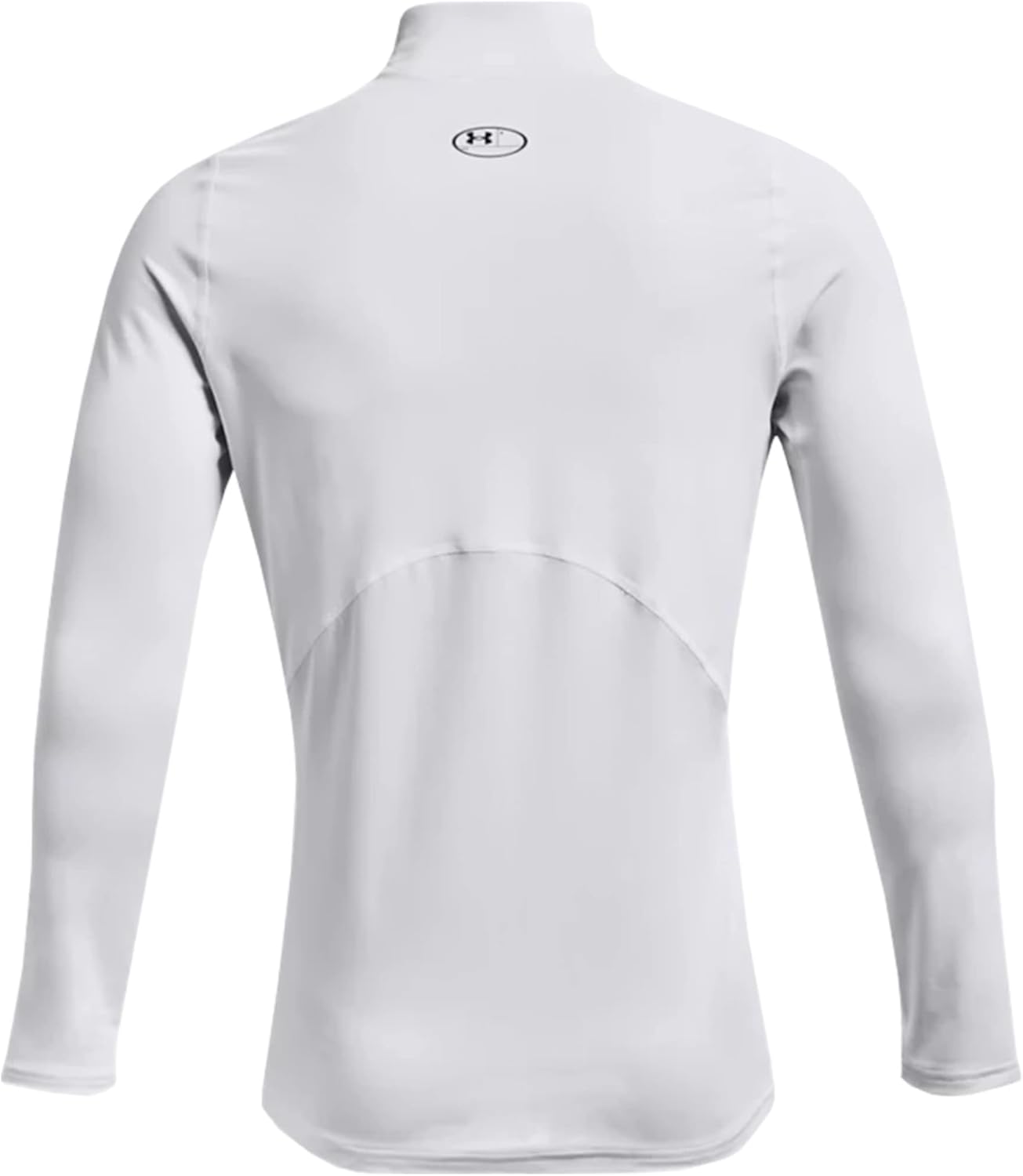 Under Armour ColdGear Armour Mens Fitted Mock Long Sleeve Shirt LT White-Black Large Tall - Image 2