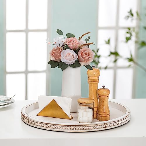 BLOSMON Artificial Flowers Ball Wedding Centerpieces 2 Pcs Rose Artificial Flower Center Pieces Decoration for Table Silk Kissing Ball Faux Floral Bouquet Arrangements for Home Party DIY Decor - Image 7