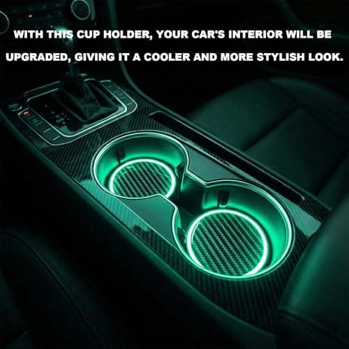 Juego de 4 Porta Vasos Luminosos Antideslizantes para Auto miniatura 6