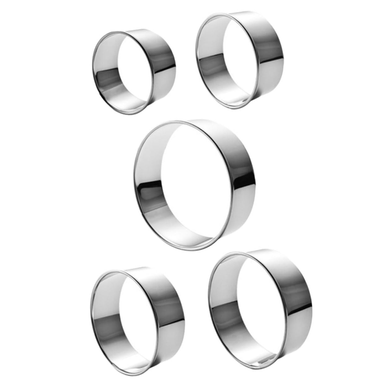 Ciieeo 1set Stainless Steel Circle Cookie Cutters Non-Stick Mousse Mold for Baking Cake Decoration and Pastries Reusable Molds for Cookies and Donuts