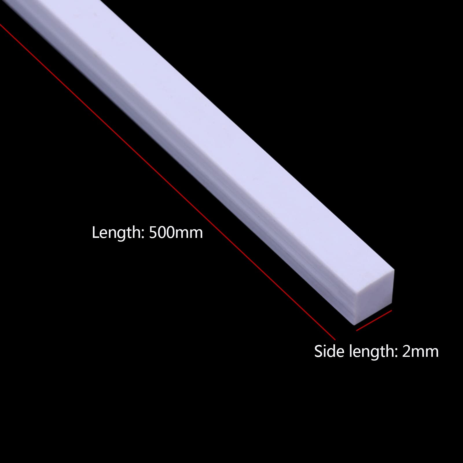 SHOUCAN ABS Vierkantstab – Massiv, 500 Mm Lang, 2 Produktbild-Vorschau 3