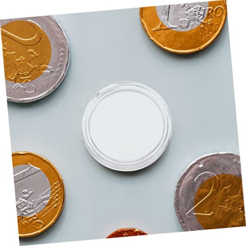 100 cápsulas transparentes para monedas, protectores para coleccionistas miniatura 3