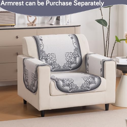 Image of HOKIPO HeavenHue Sofa Cover 1 Seater for Seat & Back, Twilight Lace
