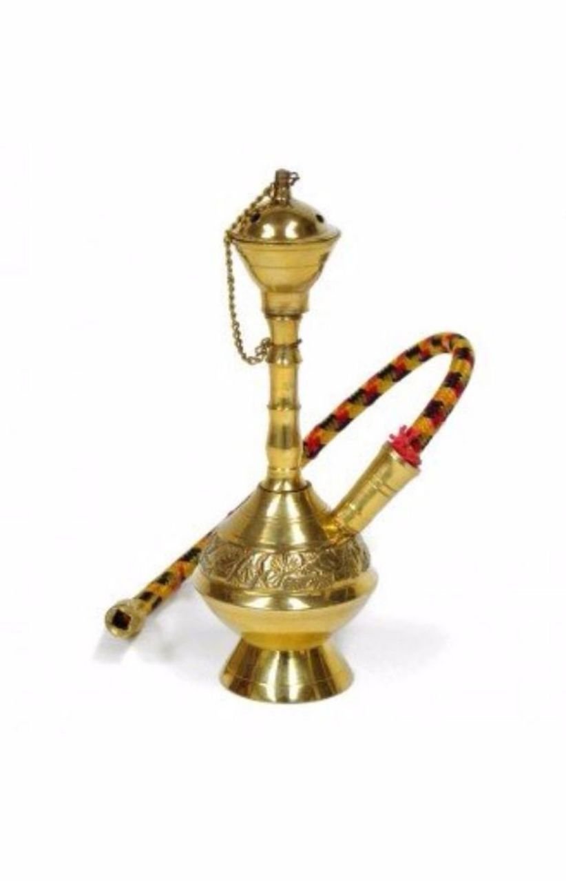 Buy AZ Creations Pakistani Brass Hookah (Pack of 2) (6 inch, Multi