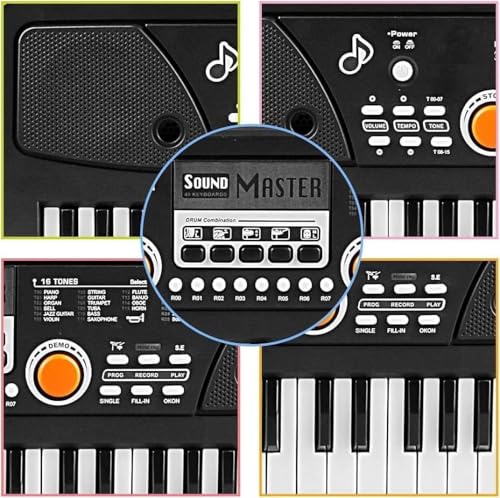 Image of Kids Piano Keyboard 49 Keys with Mic | Electronic Musical Toy for Kids | Learning Piano with Recording, Playback & Demo Songs | Gift for Boys Girls 3-8 Year (Battery Not Included)