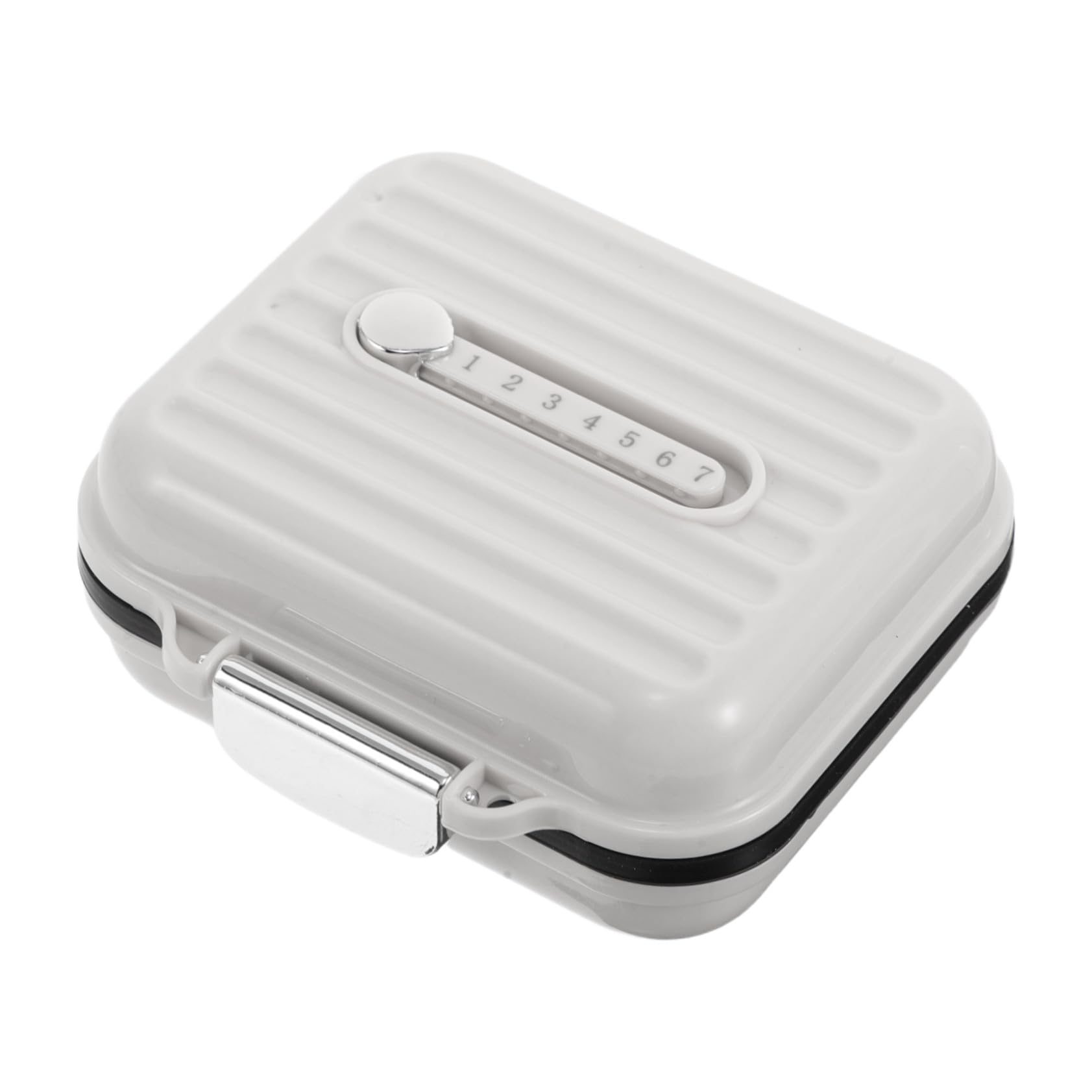 5 Stück Tragbare Medikamentenbox mit Fächern und Zeitknöpfen Kompakter Pillenorganizer für Tasche Leichtes Wöchentliches Tablettenetui Vielseitiger Medikamentenhalter für Unterwegs