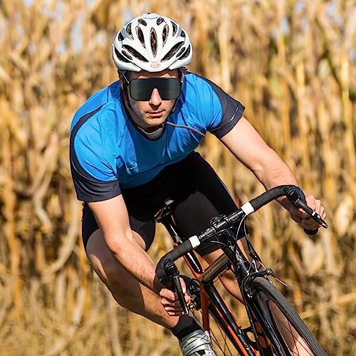 Heveer Gafas de Sol Deportivas Gafas de Sol Polarizadas Hombre Gafas de Ciclismo con Protección UV400 para Deportes al Aire Libre Negro - imagen 2