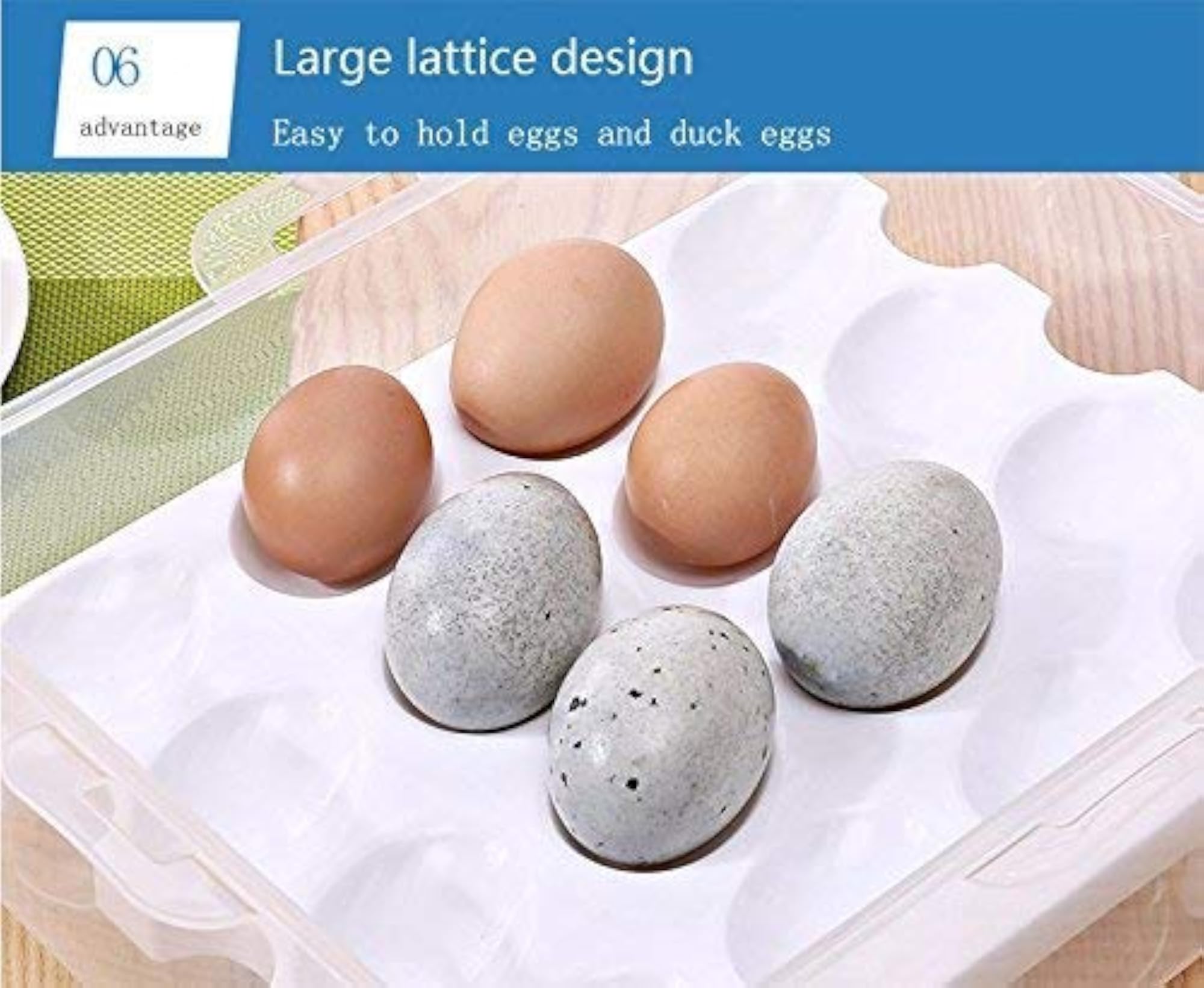Double Layer Egg Storage Box with Lid