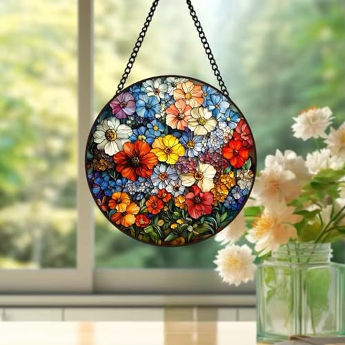 Décoration de fenêtre attrape-soleil coloré pour maison et jardin