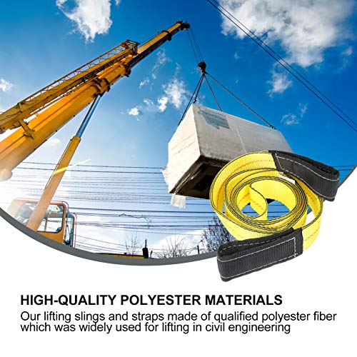 VILLCASE 2 Pcs Cintas da Eslinga de Levantamento Reforçadas Cintas de Recuperação da Eslinga de Leva