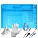 Produktbild Minadax hitzebeständige (bis zu 500°C) Lötmatte mit Magnetfeldern + Antistatik Handschuhe Gr.-L+ Handgelenkschlaufe mit Verlängerung - 30 x 45 cm  ideal geeignet für Reparaturen