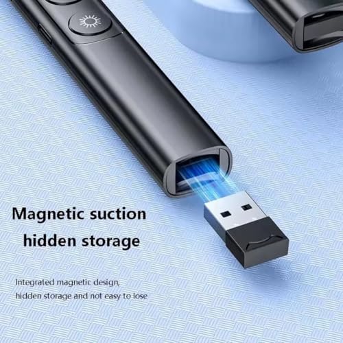 Image of COOLCOLD Wireless Presenter Remote with Red Laser Pointer - 2.4GHz PowerPoint Clicker with Page Up /Down Control - USB Receiver Slide Advancer for PPT Presentation