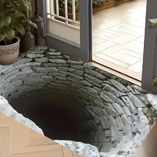 Tapete ilusión óptica 3D con efecto pozo, antideslizante miniatura 4
