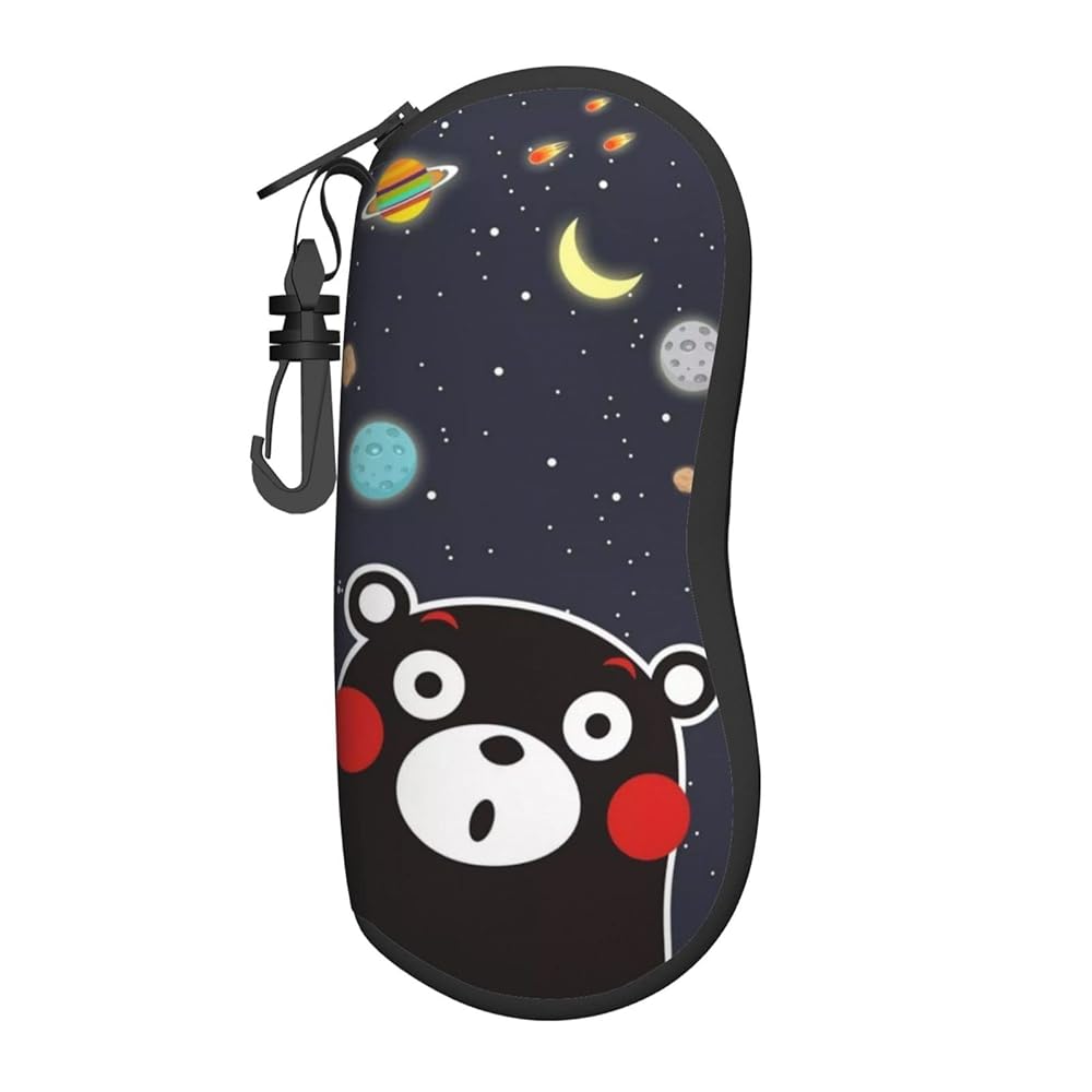 メガネケース　くま型ポーチ（ファスナー付き） Amazon | [HTSW] メガネケース 眼鏡ケース フック付き くまの