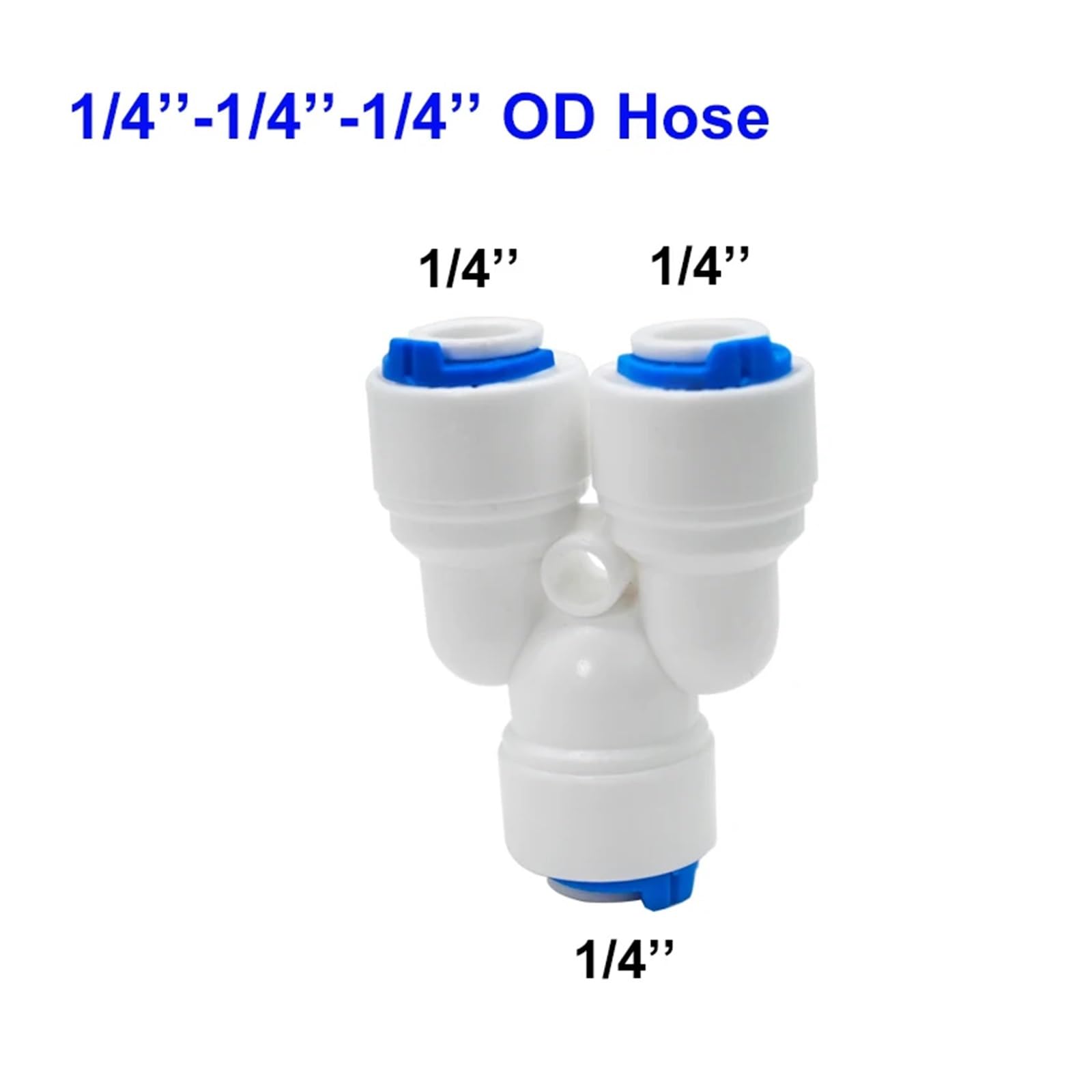 50 unidades de acoplamiento rápido ósmosis inversa, conexión manguera 1/4, conector en T Y, codo igual 2 vías, accesorio tubería plástico for agua RO recta(Y connector)